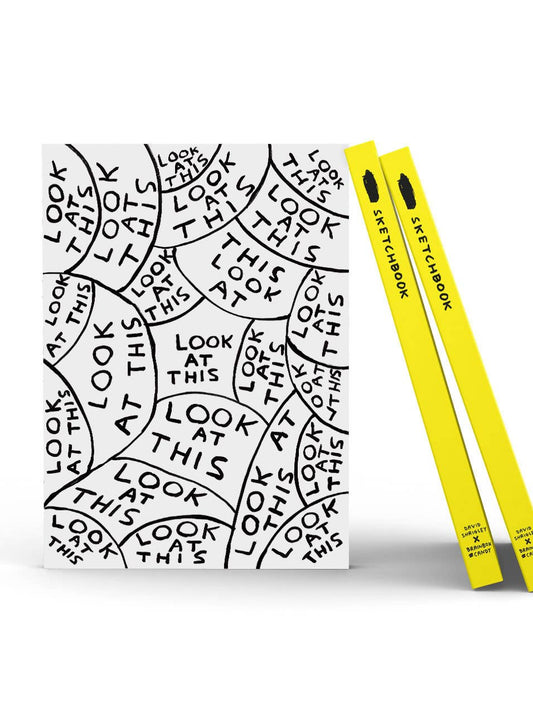 Funny Gift - Look At This Sketchbook by David Shrigley