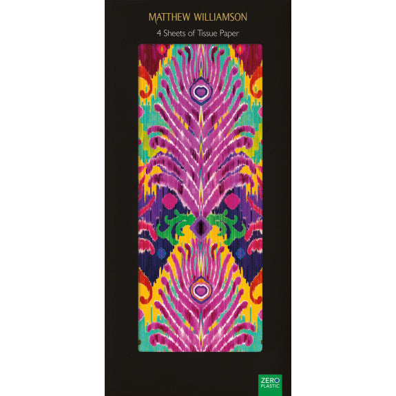 PEACOCK IKAT Tissue Paper