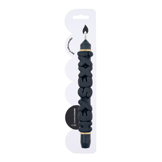 CandleHand Taper candle - HEY SEXY! - Black