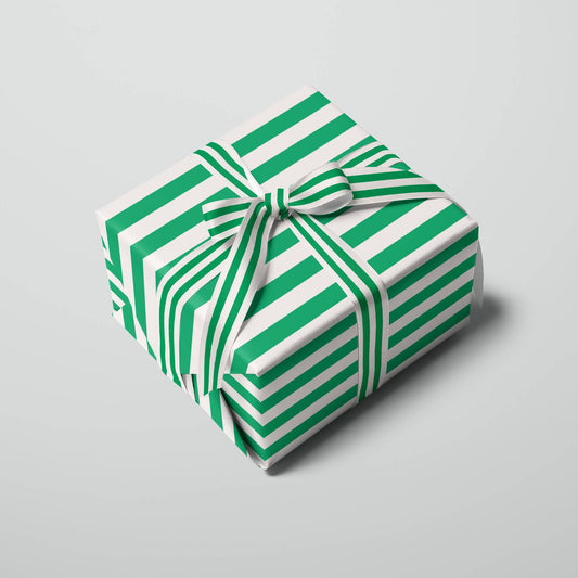 Green stripe Gift Wrap | Wrapping Paper | Craft Paper