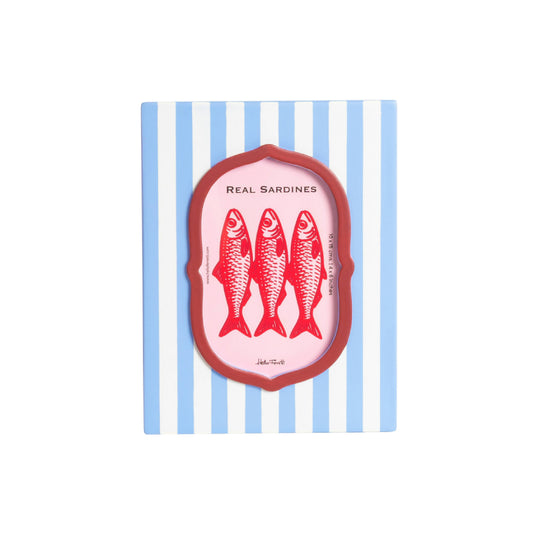 Helio Ferretti Menorca Photo Frame | Blue Striped Frame