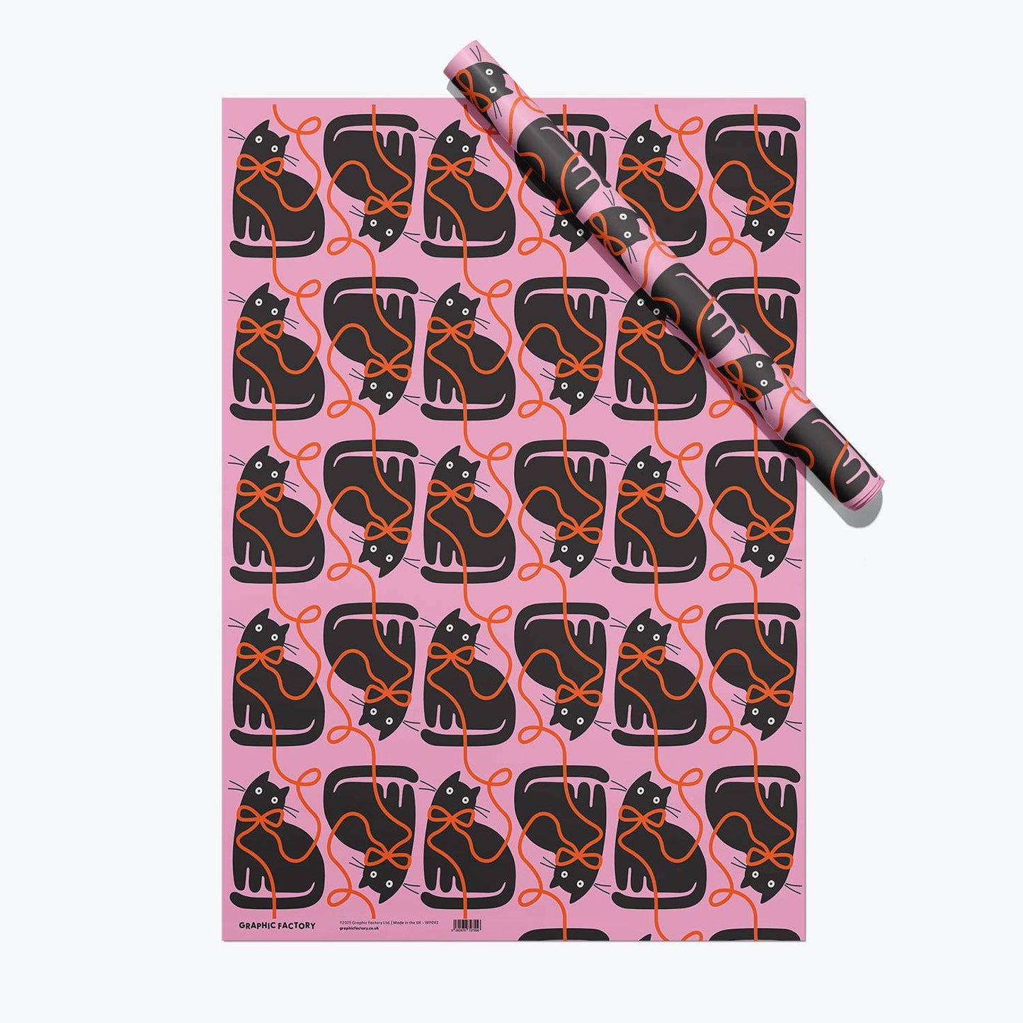 Ribbon Cat - Gift Wrap | Wrapping Paper | Craft Paper