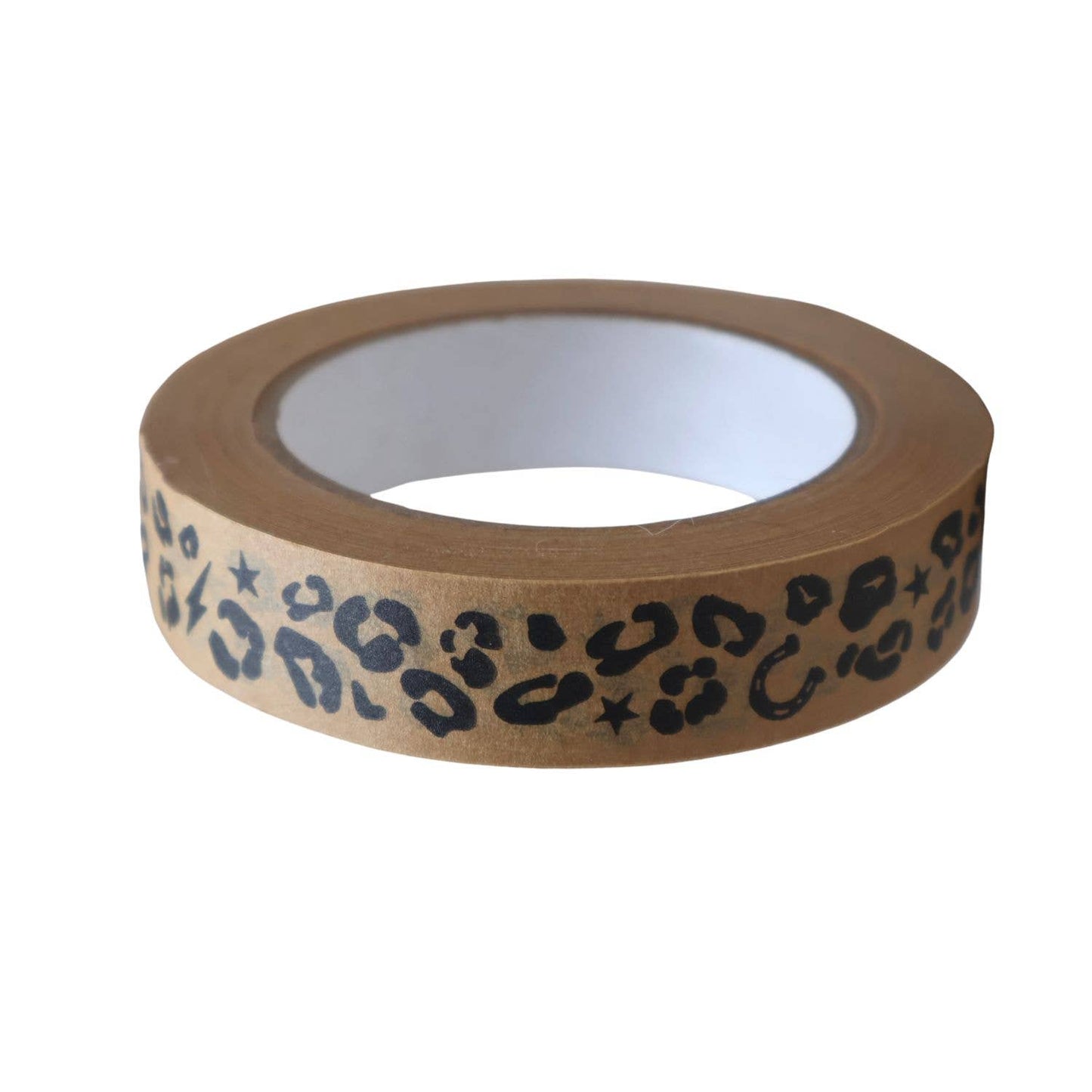 Eco Paper Adhesive Kraft Tape with Black Leopard Print