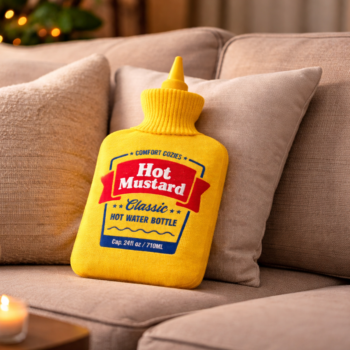 Hot Mustard – Comfort Cozies | Novelty Hot Water Bottle