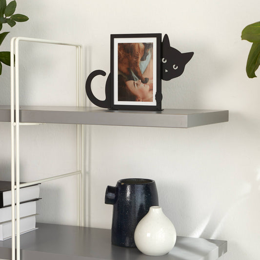 Balvi | Metal Photo Frame | Peeking Cat