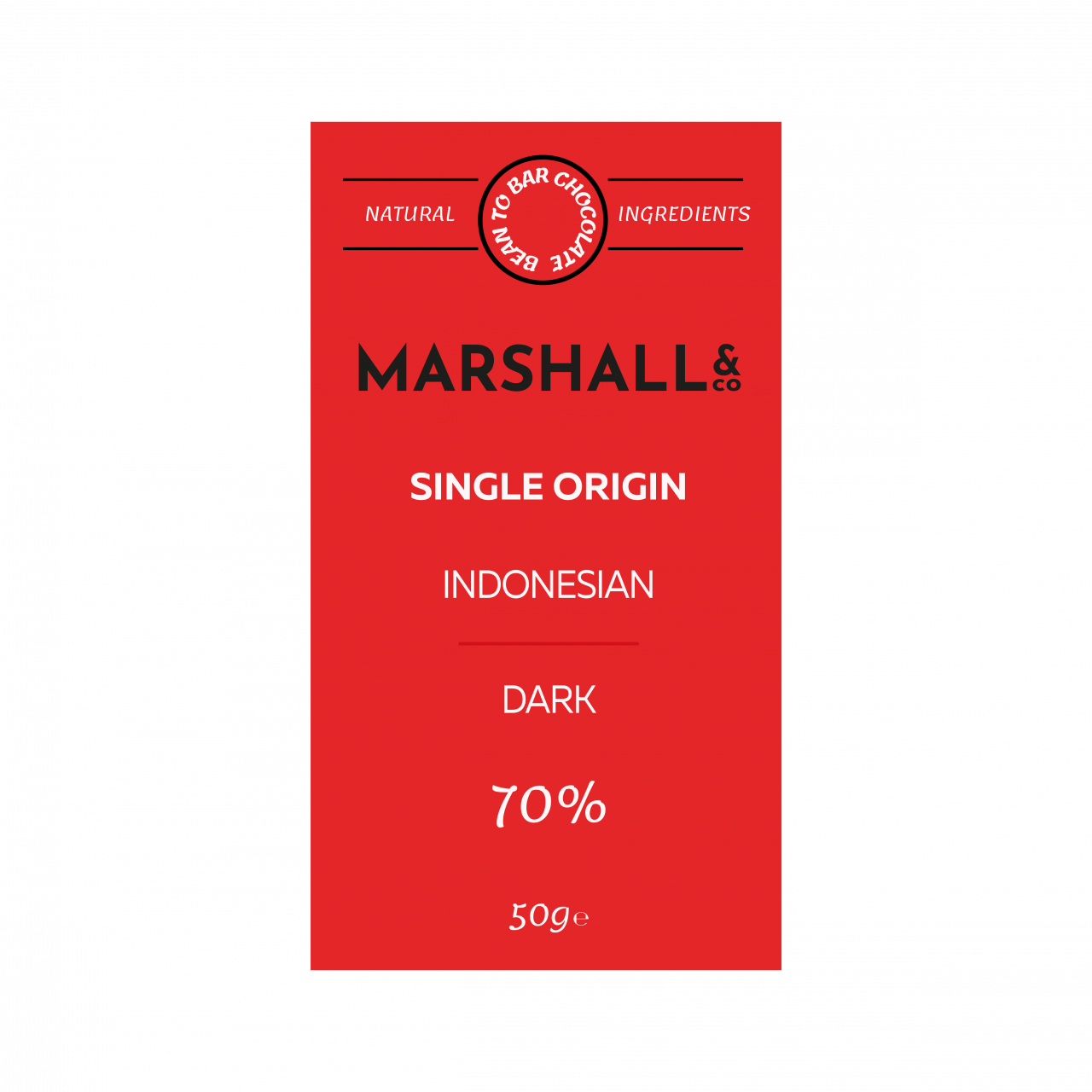 Indonesian Dark 70% Chocolate 50g