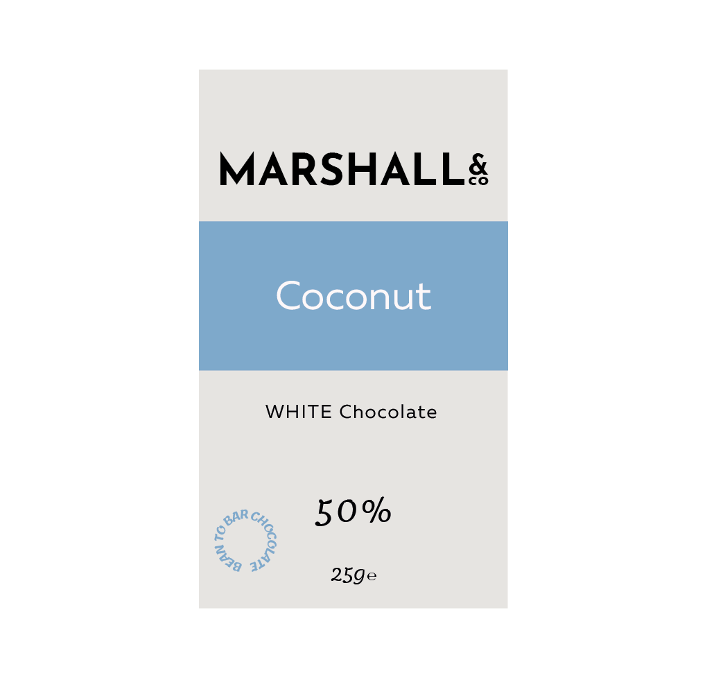 Coconut White 50% Chocolate mini bar 25g