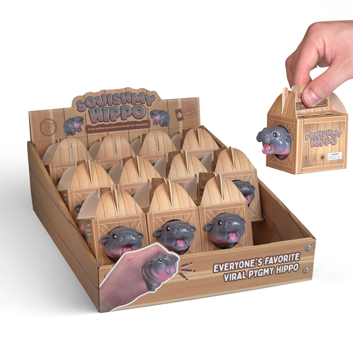 Squishmy Hippo | Cute Stress Relief Toy | Secret Santa Gift