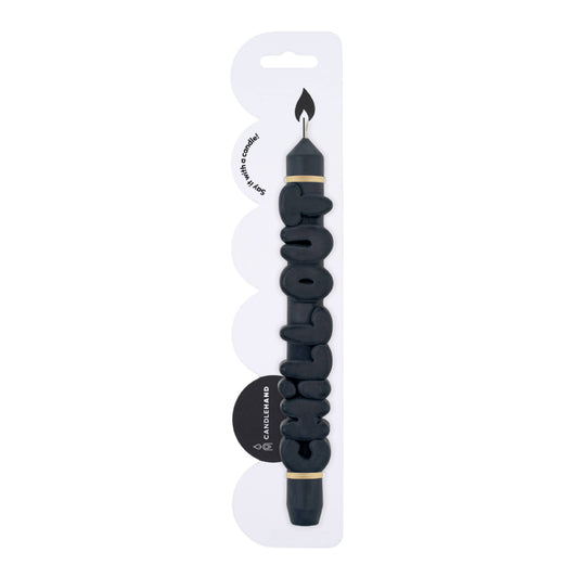 CandleHand Taper candle | Chill Out | Black