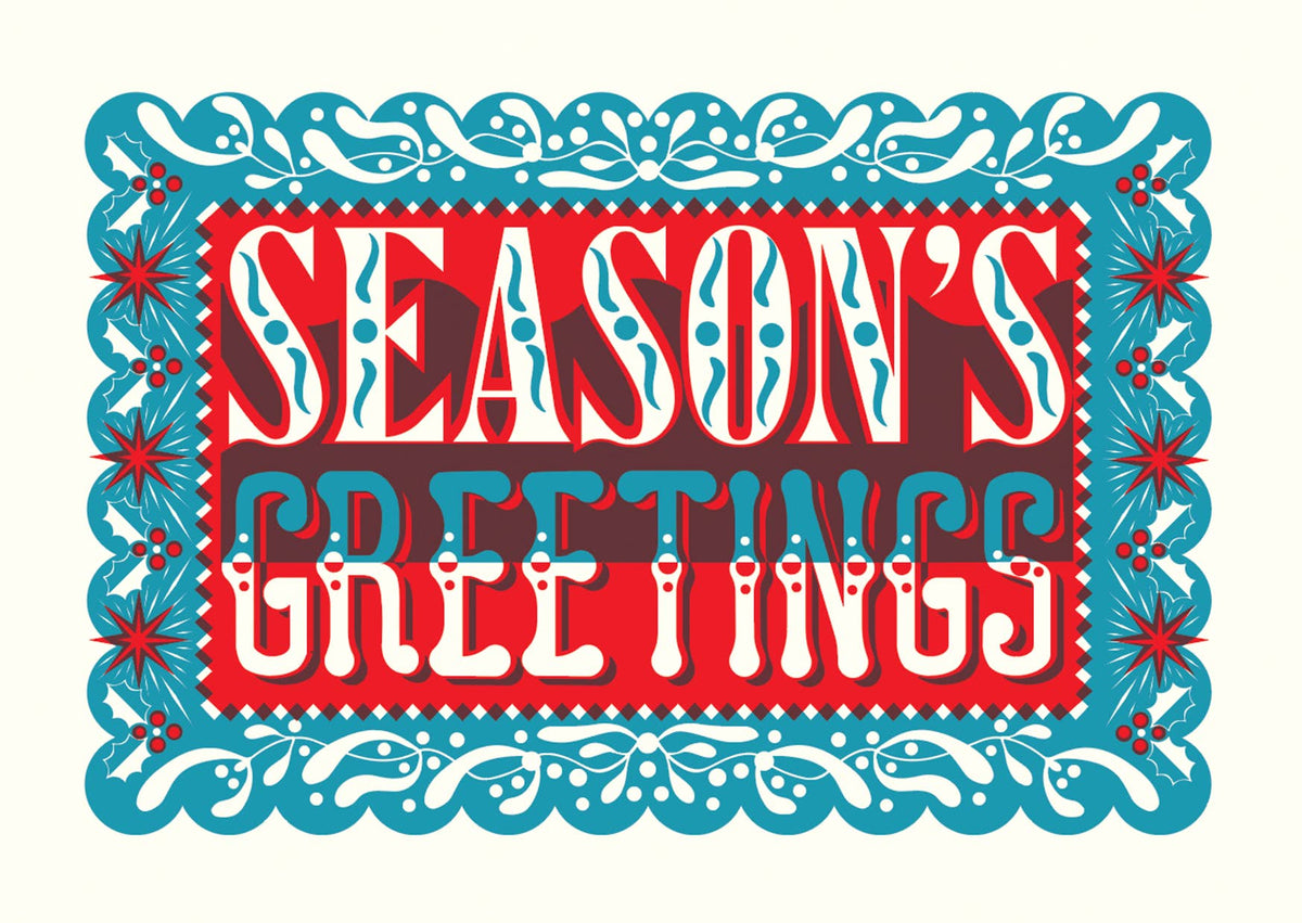 'Season's Greetings' Pack Christmas Cards (10 Cards)