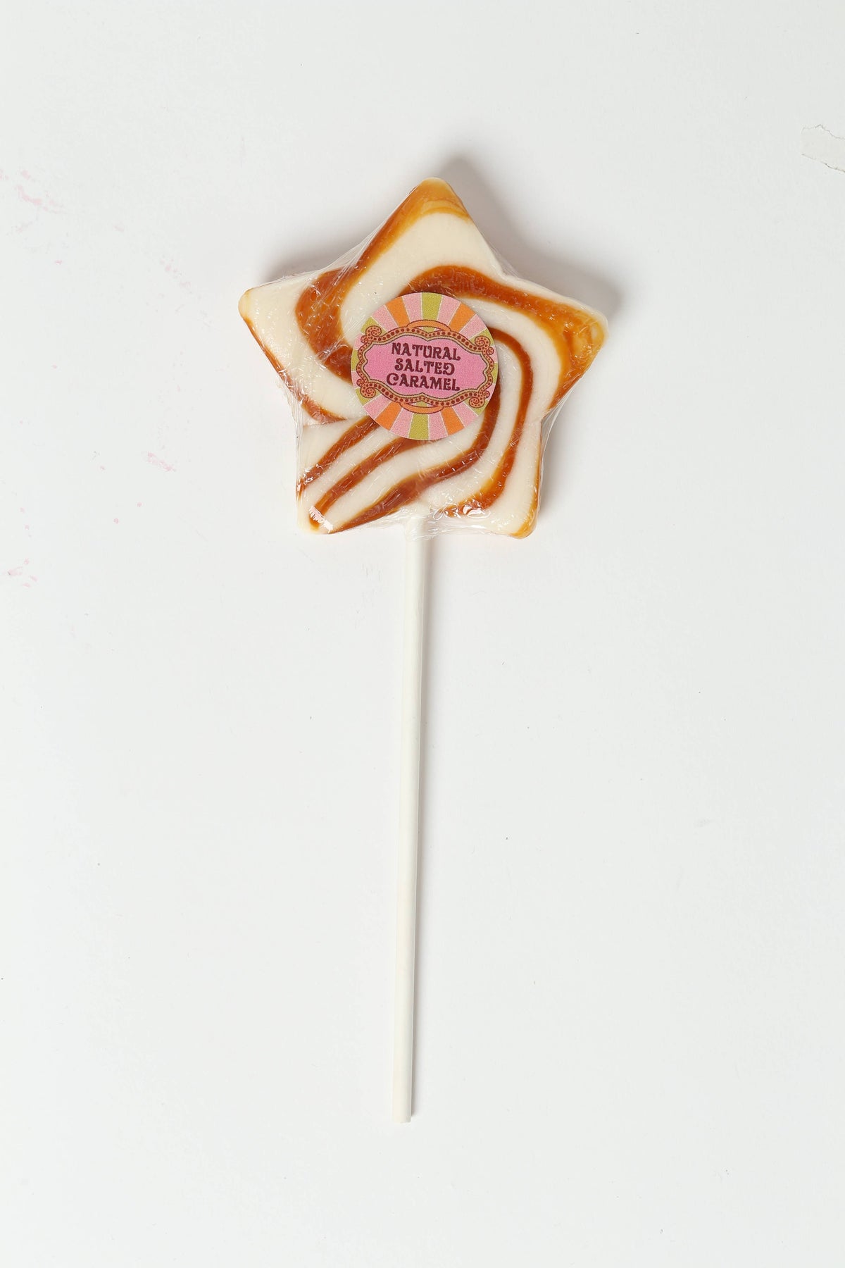 Natural Candy Salted Caramel Star Shaped lollipop 60g Vegan