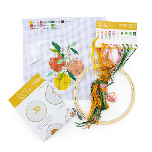 Cross Stitch Kit – Adult Craft Set – Two Designs Included