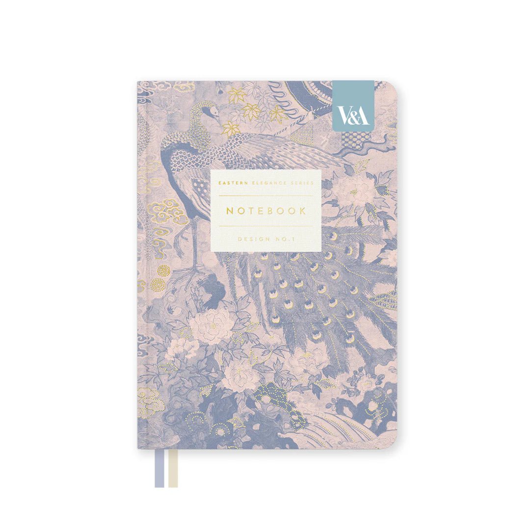 Eastern Elegance Peacock Fabric Hardback Notebook