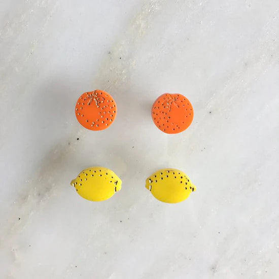 St Clements Orange Stud Earrings