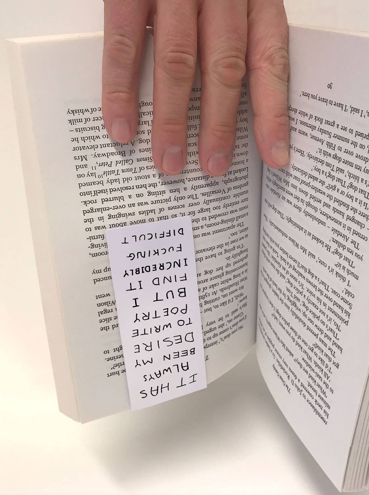 Funny Gift - David Shrigley Magnetic Bookmark - Write Poetry