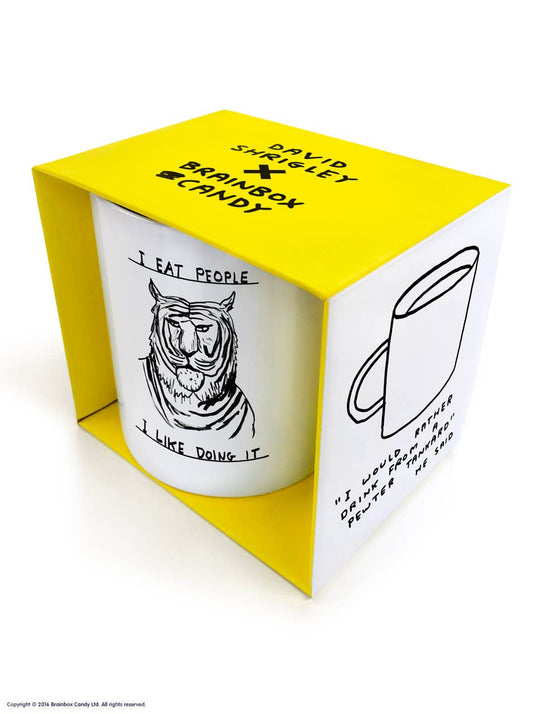 Funny Gift David Shrigley Mug - I Eat People