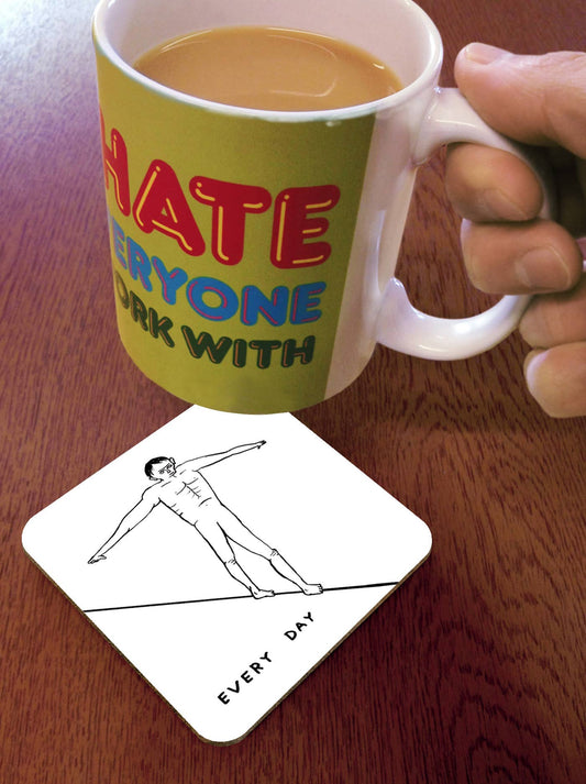 Funny Gift - Everyday Tightrope Coaster by David Shrigley