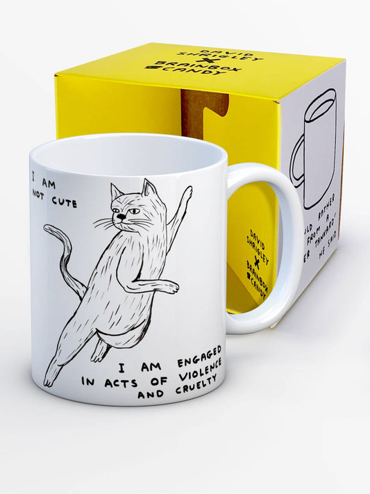 Funny Gift - I Am Not Cute Mug by David Shrigley