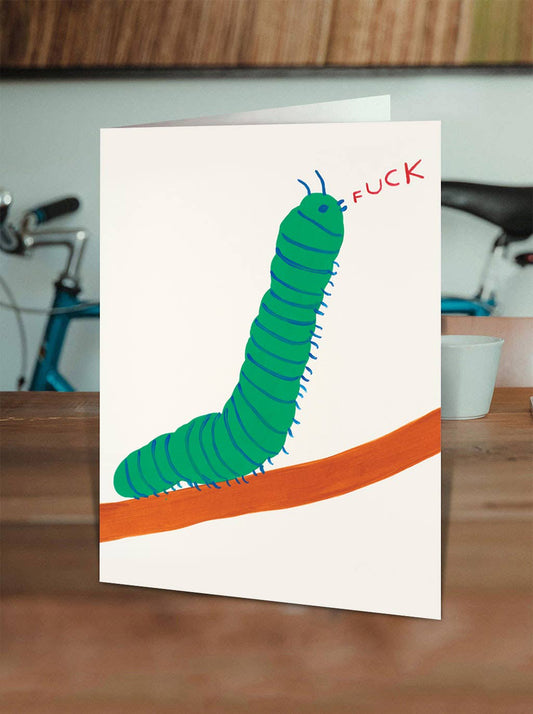 Funny Greetings Card By David Shrigley - Caterpillar