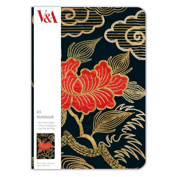 Kimono Flower Luxury A5 Notebook- V&A