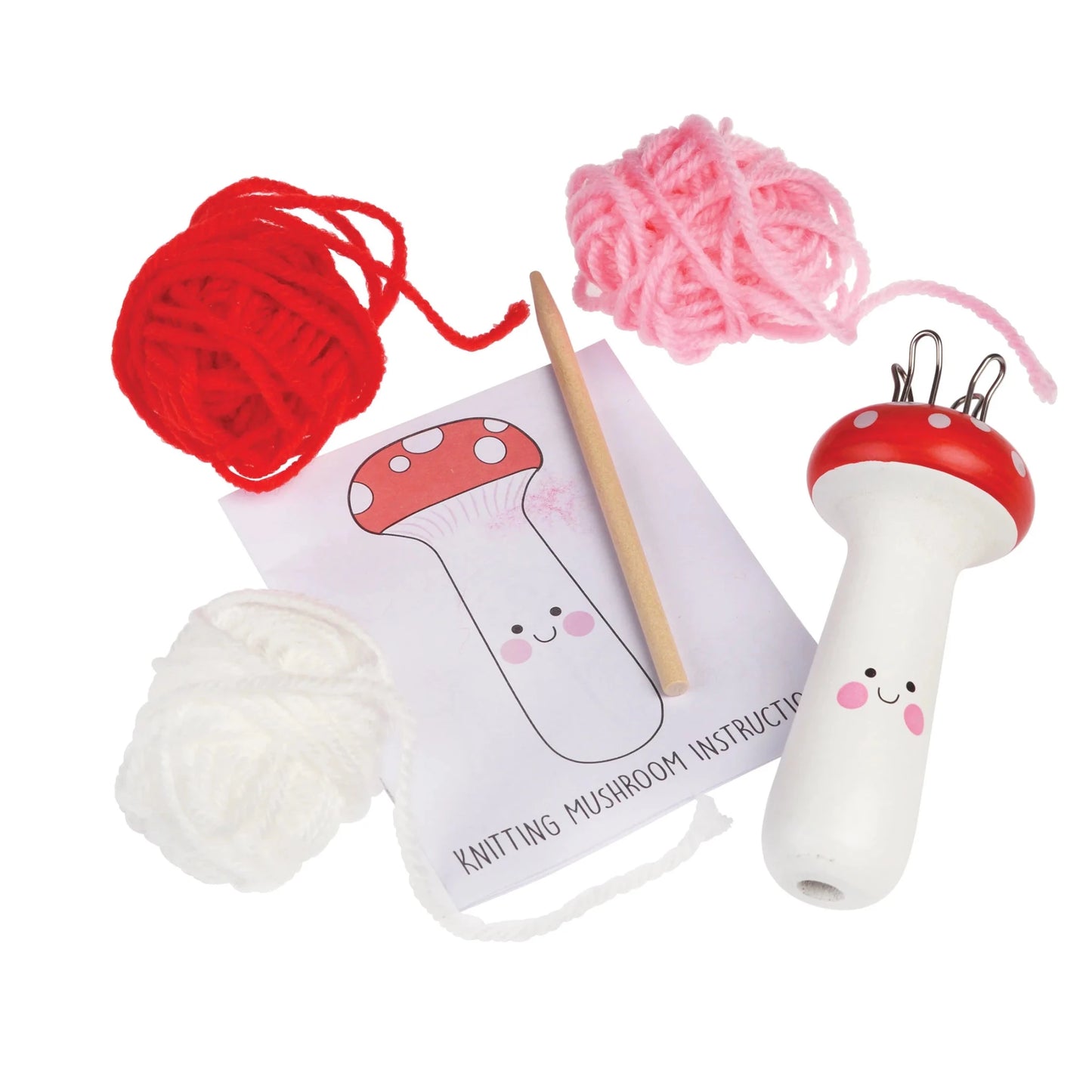 Knitting mushroom kit