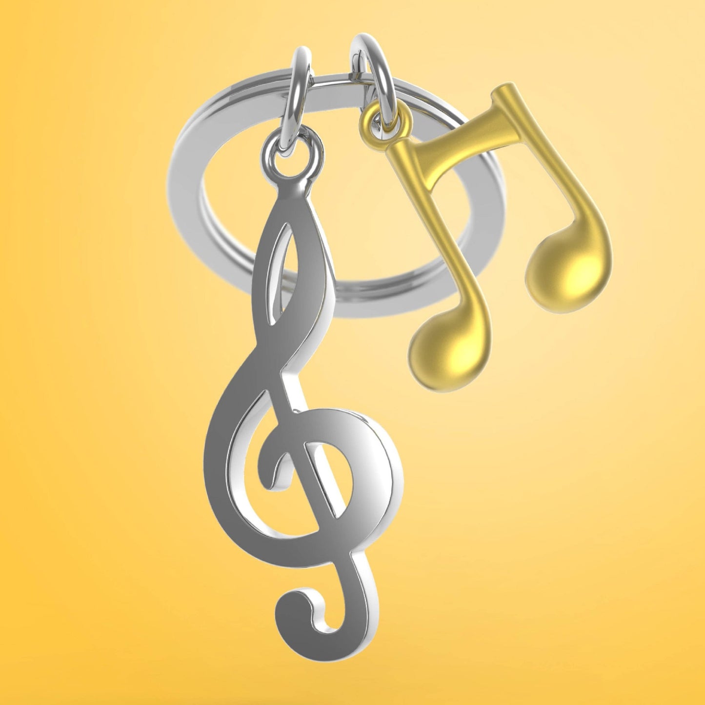 Metalmorphose Music Notes Keyring