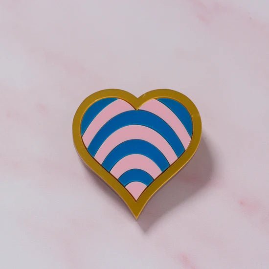 Trans Heart Brooch