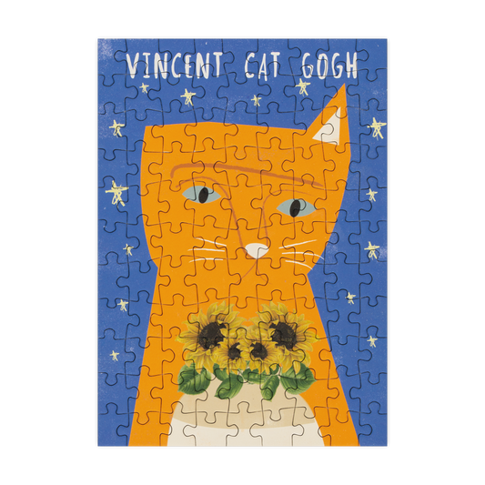 Vincent Cat Gogh - 99 Piece Mini Jigsaw Puzzle