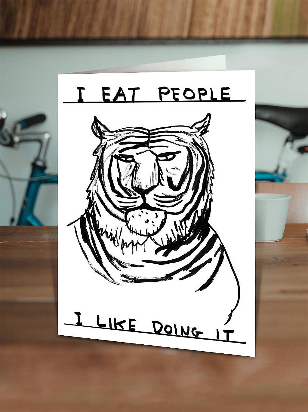 Funny Greetings Card By David Shrigley - I Eat People