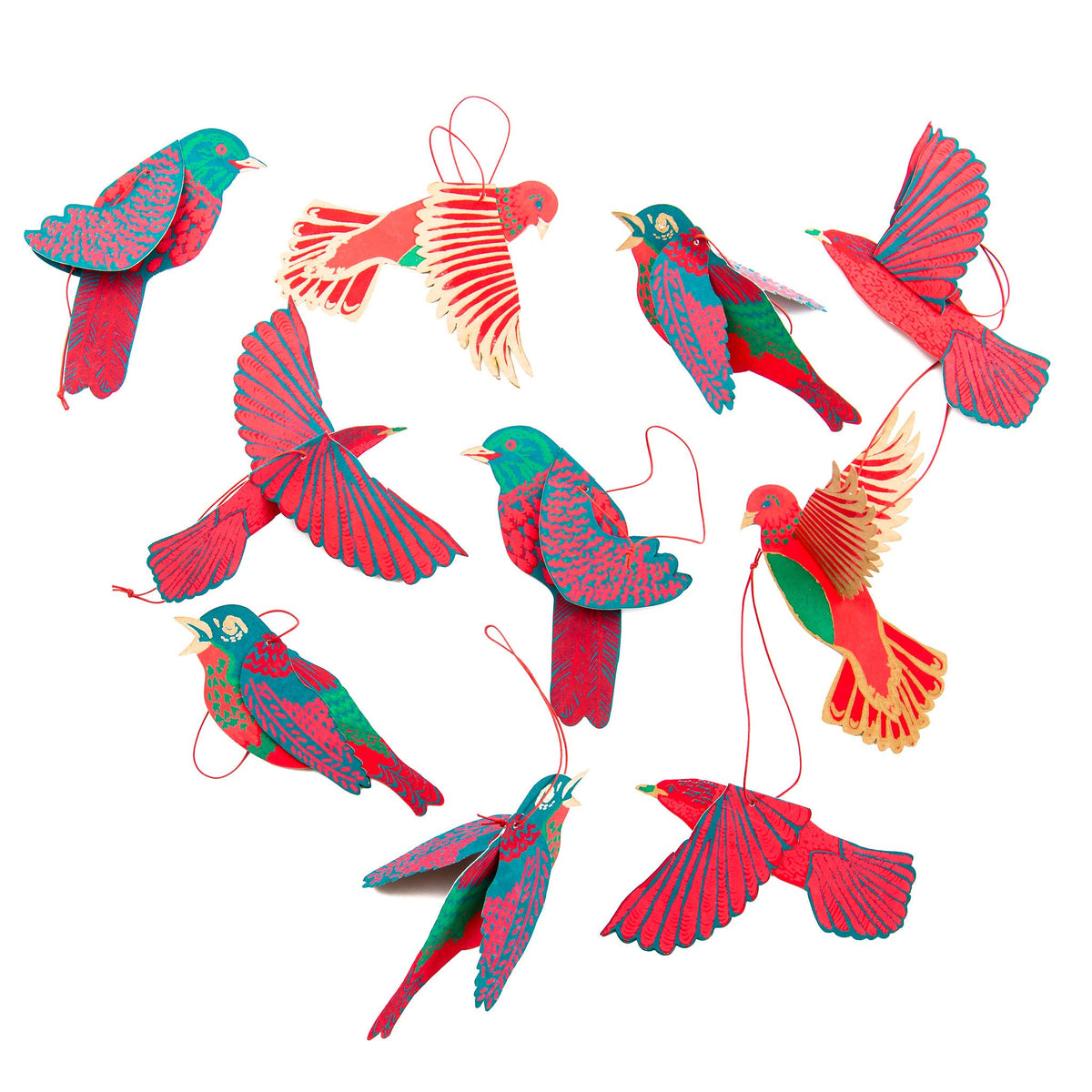 Party Birds Paper Ornaments