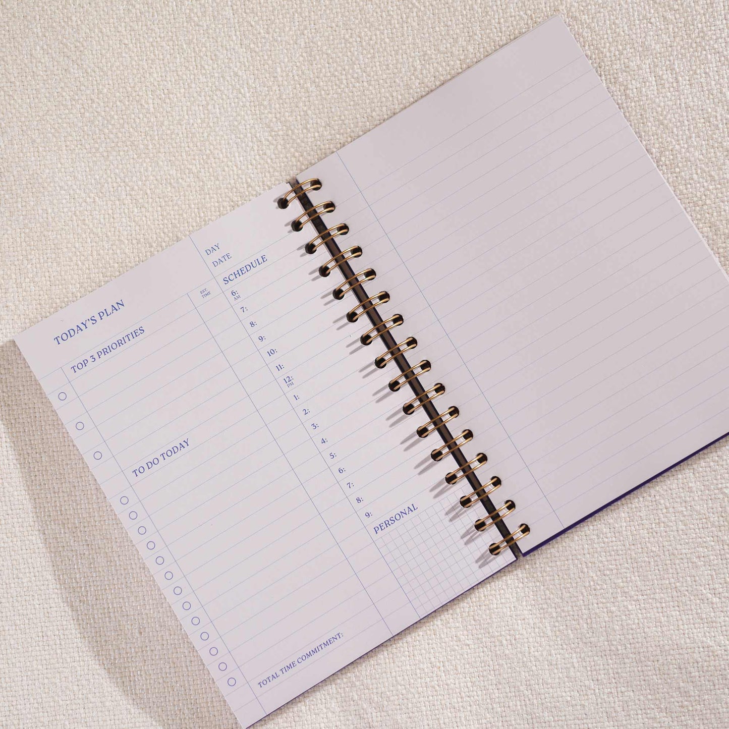 Daily Productivity Planner | Undated | Hardback | Matcha