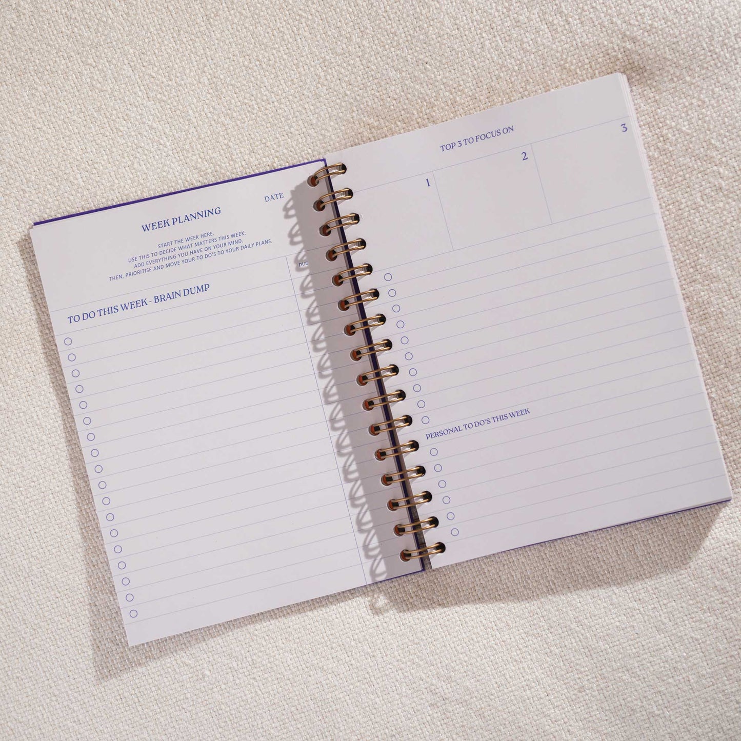 Daily Productivity Planner | Undated | Hardback | Matcha