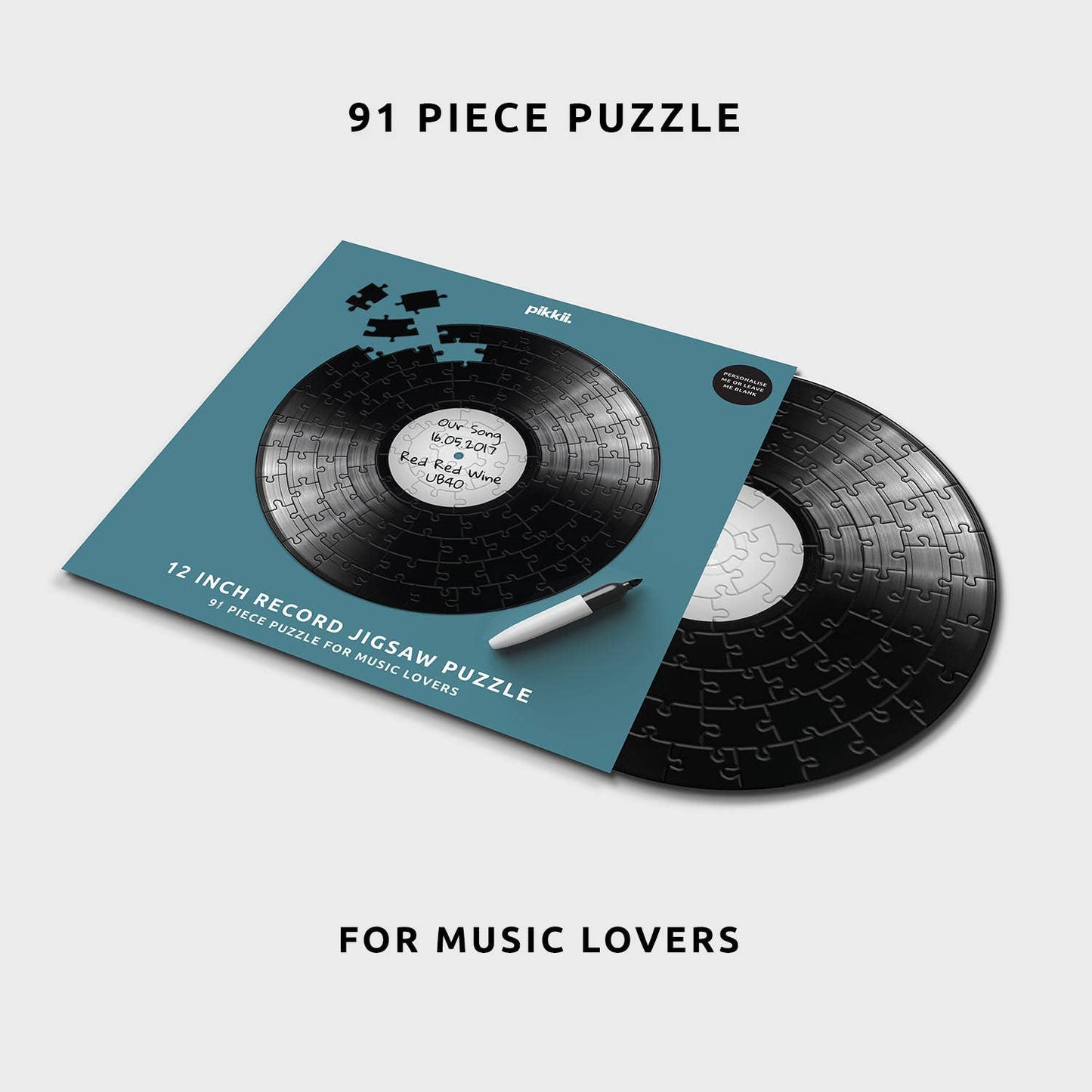 12" Vinyl Record Jigsaw Puzzle | Personalised Music Gift