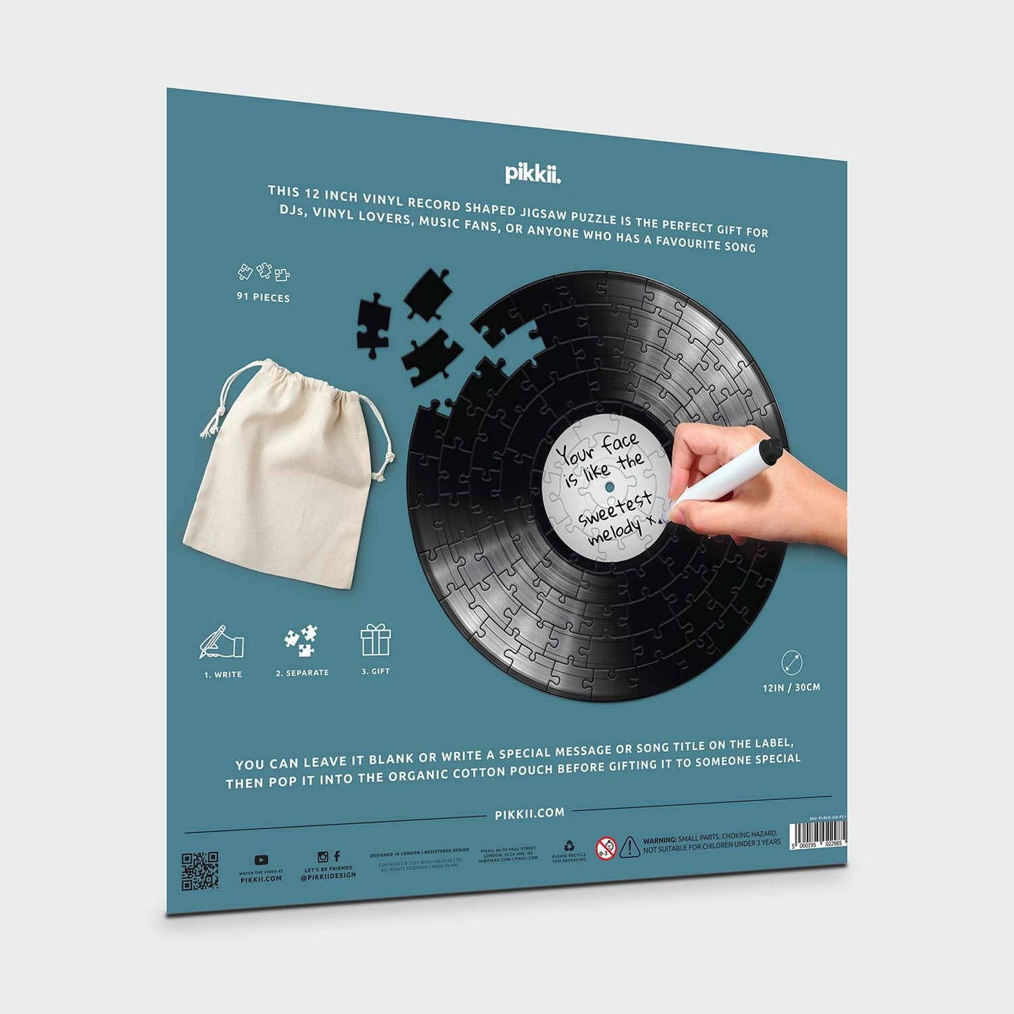 12" Vinyl Record Jigsaw Puzzle | Personalised Music Gift