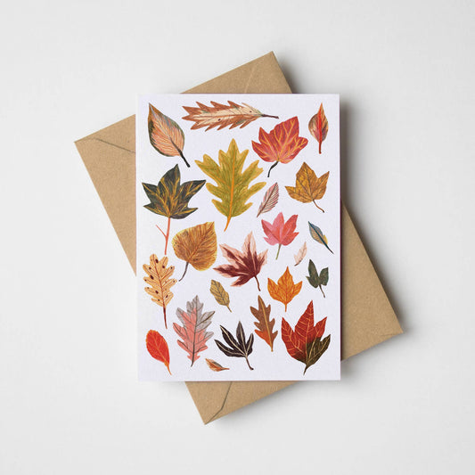 Autumn Leaves Greeting Card | Fall Leaf