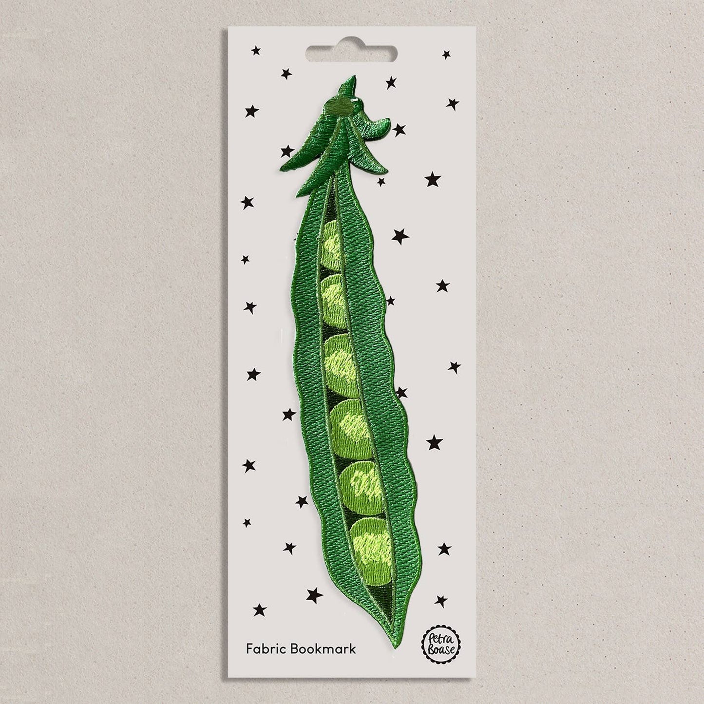 PeaPod | Embroidered Fabric Bookmark