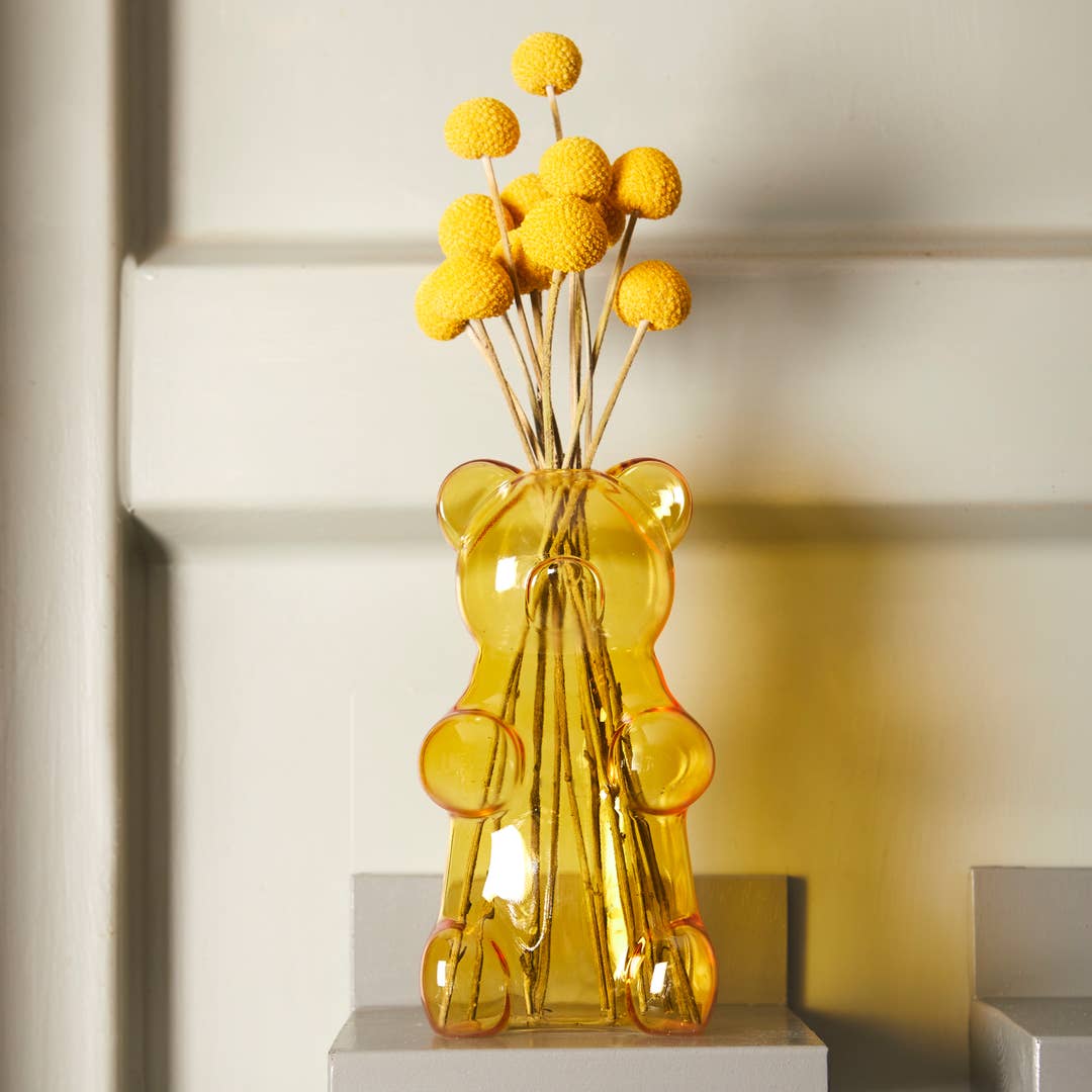Balvi Yummy Bear Glass Vase Yellow Vase