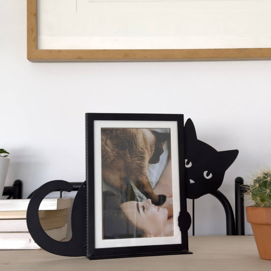 Balvi | Metal Photo Frame | Peeking Cat