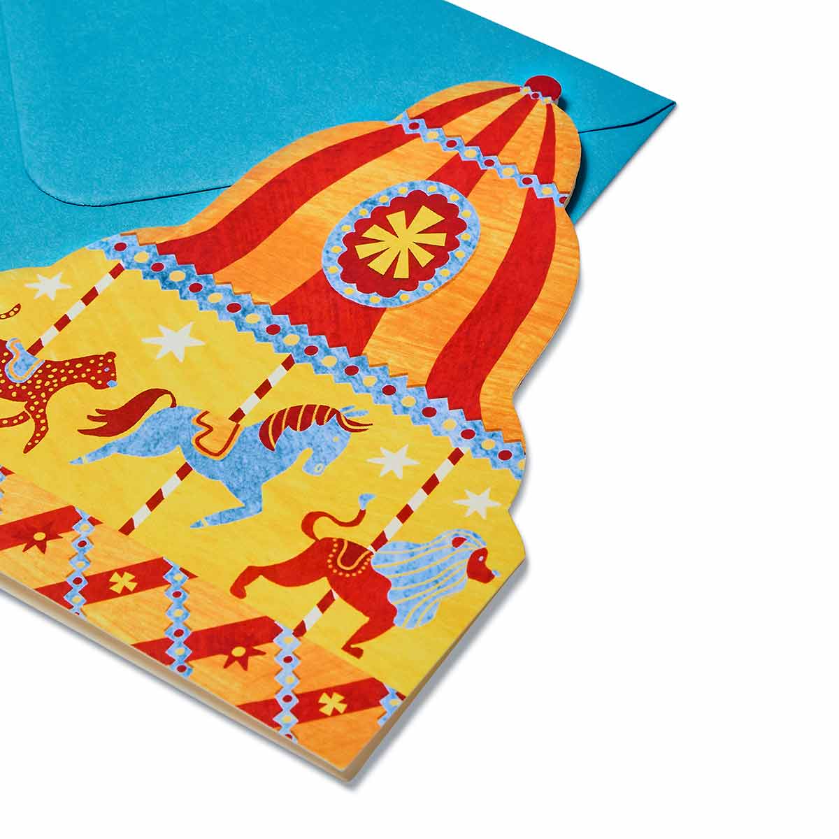 Carousel Shaped Greeting Card