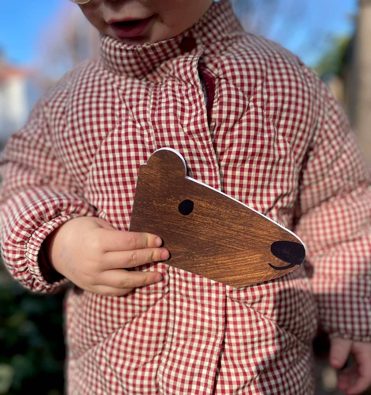 Brown Bear Shaped Greeting Card