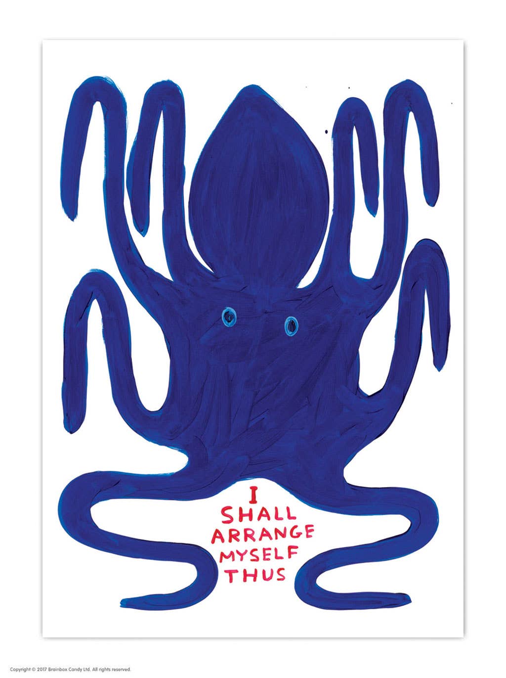 Funny A6 Art Postcard By David Shrigley - Arrange Myself