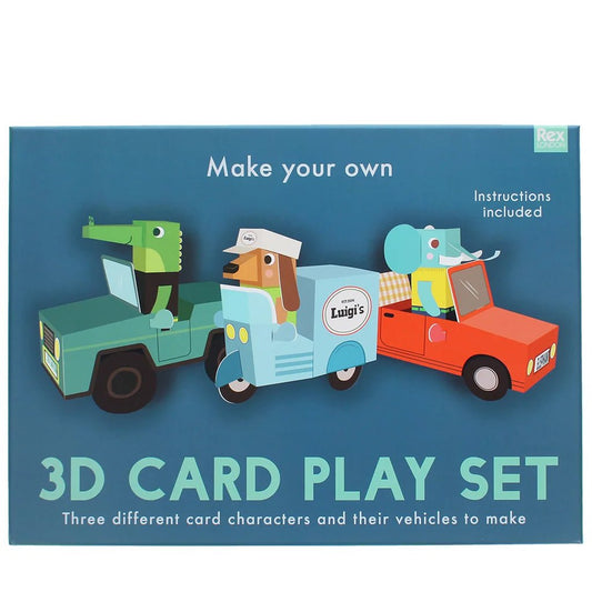 3D card craft playset - Animal Automobiles