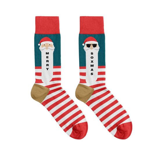 Men's Striped Santa Socks