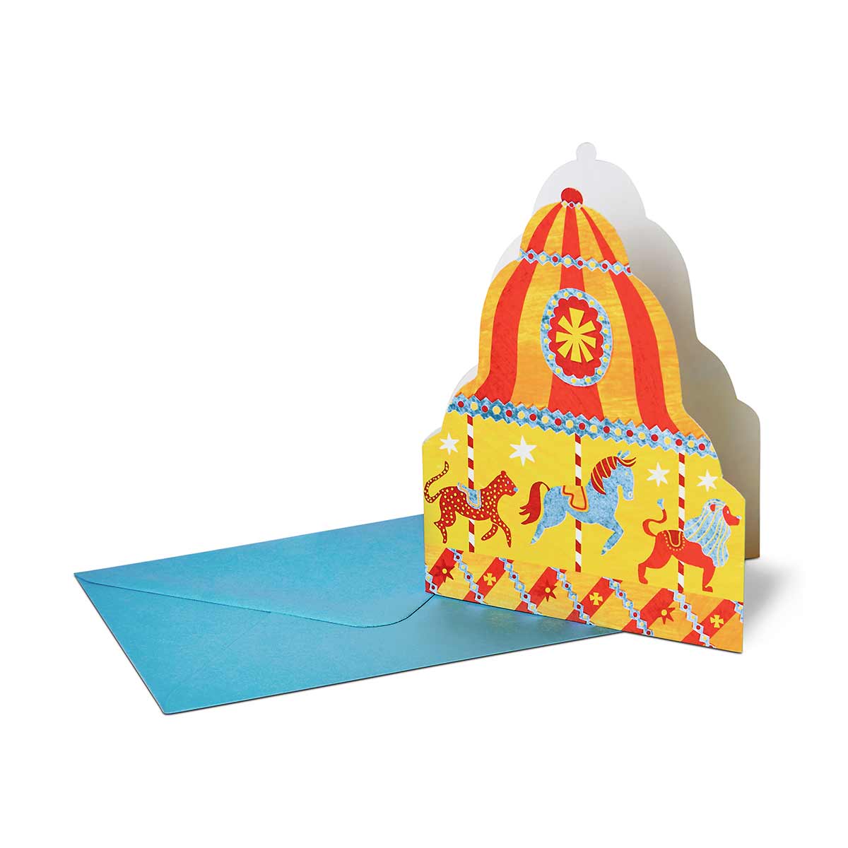 Carousel Shaped Greeting Card