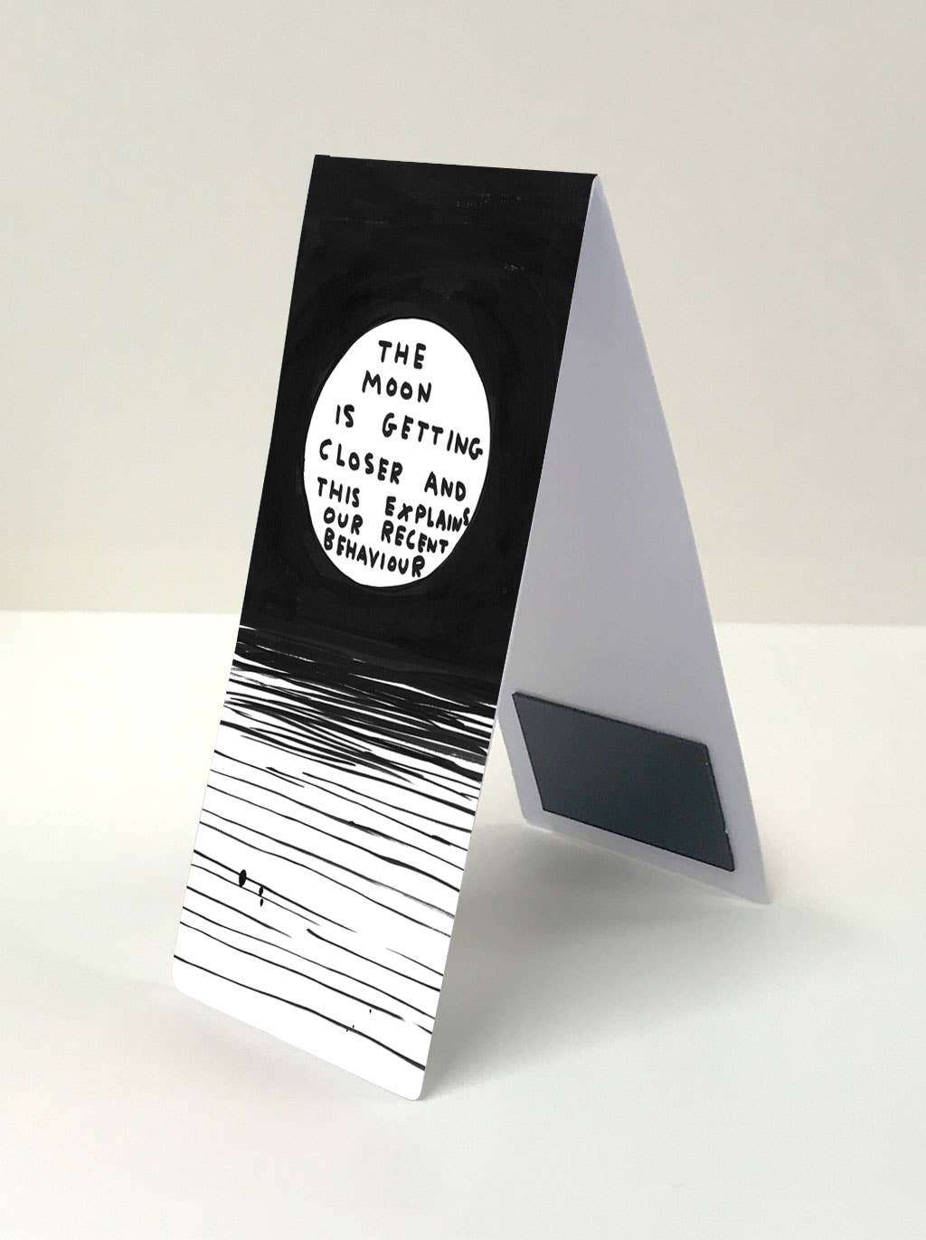 Funny Gift - The Moon Bookmark by David Shrigley