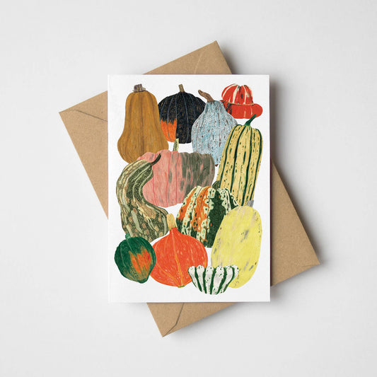 Gourds Greeting Card | Vegetable Squash Birthday Card