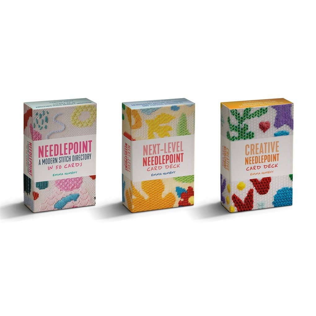 Needlepoint: A modern stitch directory in 50 cards