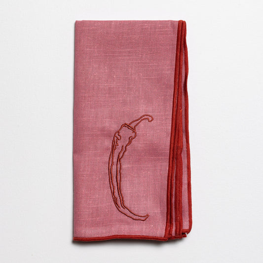 NEW! Linen Blend Napkins - Chilli (set of 2)