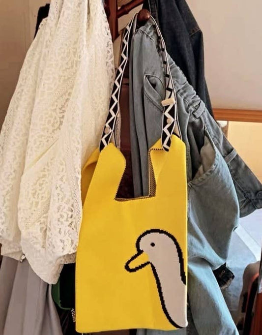 Peek-a-Duck - Knitted Bag