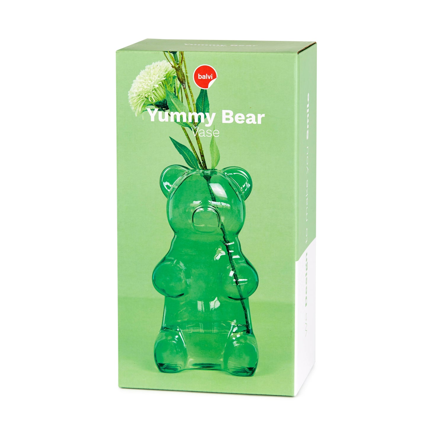 Balvi Yummy Bear Glass Vase Green Vase